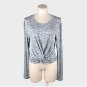 Gray Long Sleeve Wilfred Twist Knot Top size XS